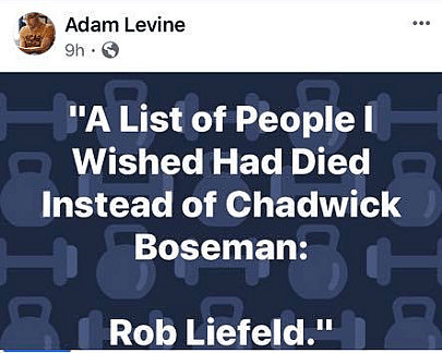 Topps’ Licensing Manager Wishes Creator Rob Liefeld “Died Instead of Chadwick Boseman”