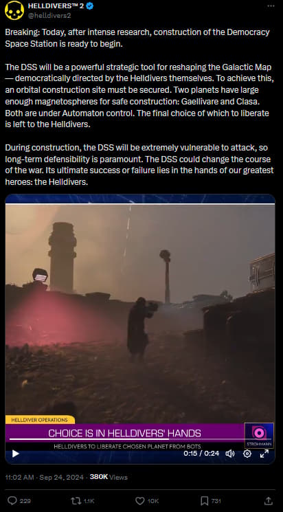 @helldivers2 Helldivers 2 on X