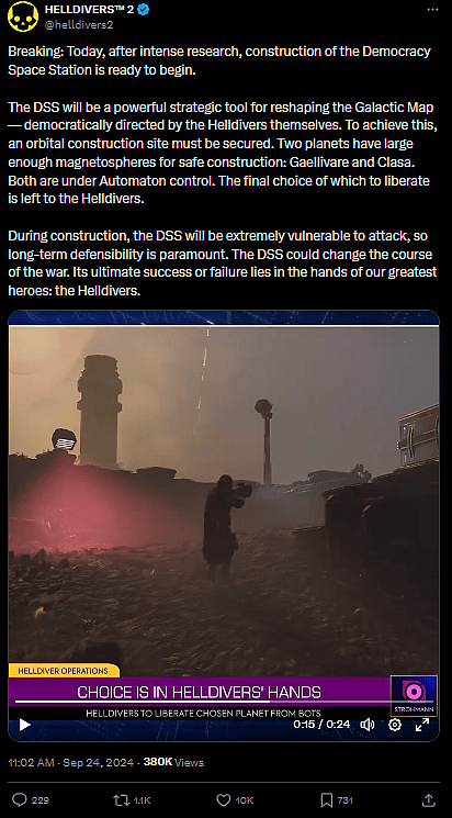 @helldivers2 Helldivers 2 on X