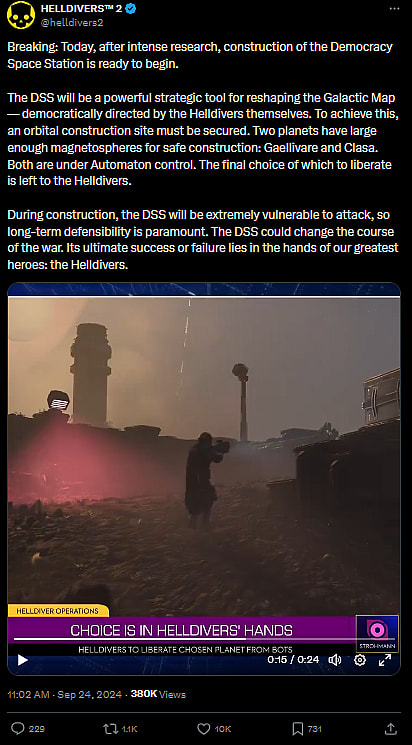 @helldivers2 Helldivers 2 on X
