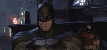 Batman (Kevin Conroy) tells Robin (Troy Baker) to focus on Gotham City in Batman: Arkham City