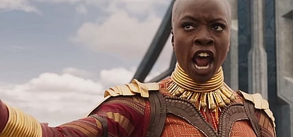 Danai Gurira as Okoye in Black Panther - Marvel Studios and Disney