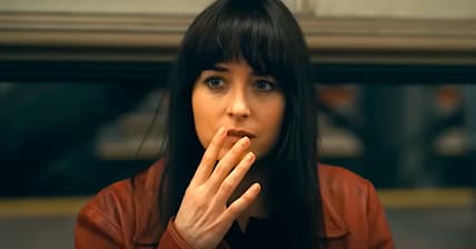 Cassie (Dakota Johnson) realizes that a vision is about to come true in Madame Web (2024), Sony Pictures Entertainment