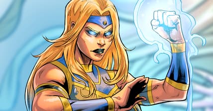 Yaira is ready to fight back the Magus in Yaira Vol. 1 #1 (2024), Rippaverse. Words by The Soska Sisters, art by Débora Caritá.
