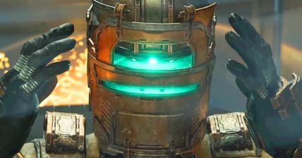 Isaac Clarke (Gunner Wright) suits up in Dead Space (2023), Electronic Arts
