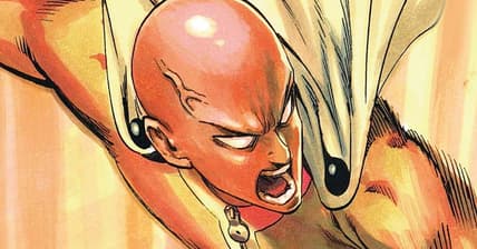 Saitama breaks his controller after losing to King on Yusuke Murata's cover to One-Punch Man Vol. 8 (2015), Shueisha