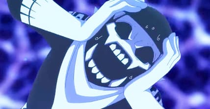 Footsoldier D (Yusuke Kobayashi) realizes the Dragon Keepers have won the war in Ranger Reject (2024), Yostar Pictures