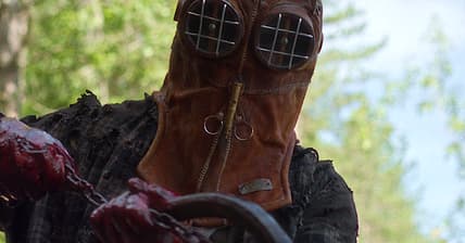 Ry Barrett as “Johnny” in Chris Nash’s IN A VIOLENT NATURE. Courtesy of Pierce Derks. An IFC Films & Shudder Release.