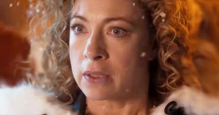 River Song (Alex Kingston) makes the acquaintance of The Doctor (Peter Capaldi) in Doctor Who Christmas Special 2015 "The Husbands of River Song" (2015), BBC