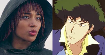 Osha (Amandla Stenberg) rejects Qimir's (Manny Jacinto) offer to train in the Dark Side in The Acolyte Season 1 Episode 8 "The Acolyte" (2024), Disney / Spike Spiegel (Koichi Yamada) is fed-up with his bounties being swooped by Cowboy Andy (Masashi Ebara) in Cowboy Bebop Episode 19 "Wild Horses" (1998), Sunrise, Inc.