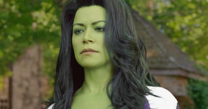 Jen (Tatiana Maslany) watches as K.E.V.I.N. makes good on his promises in She-Hulk: Attorney at Law Season 1 Episode 9 "Whose Show Is This?" (2022), Marvel Entertainment