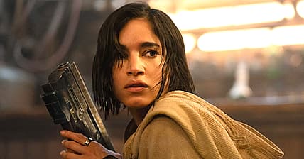 Sofia Boutella as Kora, reluctant hero in Zack Snyder's Rebel Moon, Netflix