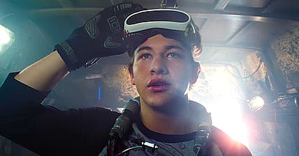 Wade Watts prepares to escape reality in Ready Player One (2018), Warner Bros. Pictures