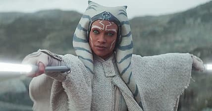 Ahsoka Tano draws her lightsabers on Baylan Skoll in Ahsoka Season 1 Episode 7, Disney