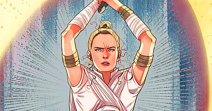 Rey shows off lightsaber skills on Marguerite Sauvage's Women's History Month variant to Star Wars