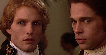 Tom Cruise as Lestat and Brad Pitt as Louis in Interview with the Vampire (1994), Warner Bros.