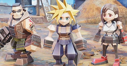 Barret (Masato Funaki), Cloud (Takahiro Sakurai), and Tifa (Ayumi Ito) in Final Fantasy VII Rebirth
