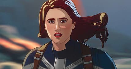 Captain Carter (Hayley Atwell) reacts to Infinity Ultron in What If...? Season 1 Episode 9, Marvel