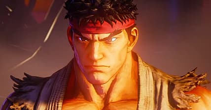 Ryu stands victorious over M. Bison in Street Fighter V (2016), Capcom