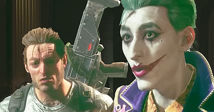 Captain Boomerang is untrusting of Joker (JP Karliak) in Suicide Squad: Kill the Justice League