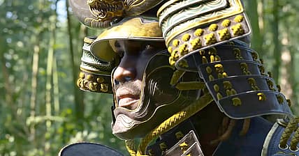Yasuke rides horse through Japanese countryside in Assassin's Creed Shadows (2024), Ubisoft