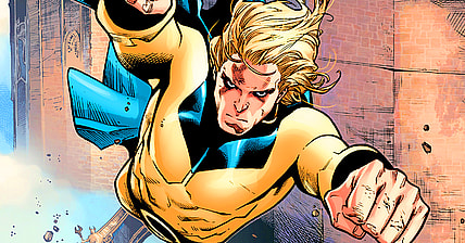 The Sentry leads the charge on Asgard in The Sentry rips apart Ares at the request of Norman Osborn in Siege Vol. 1 #1 (2010), Marvel Comics. Words by Brian Michael Bendis, art by Olivier Copiel, Mark Morales, Laura Martin, and Chris Eliopoulos.