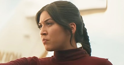 Echo (Alaqua Cox) takes some target practice in Echo (2024), Marvel Entertainment