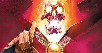 A Spirit of Vengeance overtakes Doctor Strange on Rod Reis' cover to Doctor Strange: Damnation Vol. 1 #3 (2018), Marvel Comics