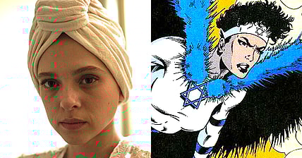 Shira Haas as Esther Shapiro in Unorthodox (2020), Netflix / The Incredible Hulk Vol. 1 Issue #386 "Little Hitler" (1991), Marvel Comics. Words by Peter David. Art by Dale Keown, Mark Farmer, and Glynis Oliver.