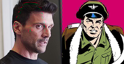 Brock Rumlow (Frank Grillo) taunts Steve Rogers (Chris Evans) in Captain America: The Winter Solider (2014), Marvel Entertainment / Rick Flag Sr. is ready to teach his men some respect in Secret Origins Vol. 2 #14 ""The Secret Origin of the Suicide Squad" (1987), DC. Words by John Ostrander, art by Luke McDonnell, Dave Hunt, Carl Gafford, and Albert DeGuzman.