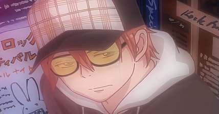 Atsushi Otani (Howard Wang) attempts to hide his tears in the rain in Lovely Complex OP 2 "Hey! Say!" (2007), Toei Animation