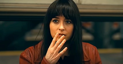 Cassie (Dakota Johnson) realizes that a vision is about to come true in Madame Web (2024), Sony Pictures Entertainment