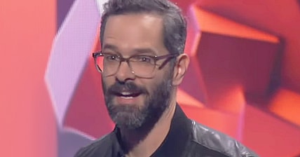 Neil Druckmann accepts the award for Best Video Game Adaptation on behalf of HBO's The Last of Us at the 2024 Game Awards