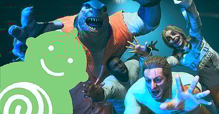 The titular team runs to cover Sweet Baby Inc. in Suicide Squad: Kill the Justice League (2024), Rocksteady Studios