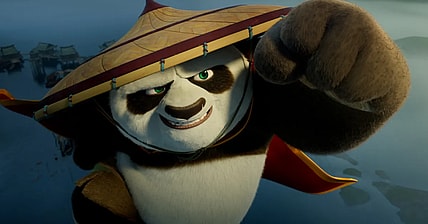 Po (Jack Black) takes to the skies in Kung Fu Panda 4 (2024), Universal Pictures