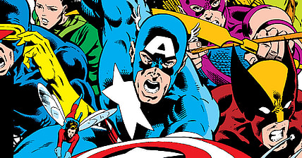 Captain America leads the charge on Michael Zeck and John Beatty's cover to Marvel Super Heroes Secret Wars Vol 1 #1 "The War Begins" (1984), Marvel Comics