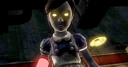 A Little Sister prepares to strike in BioShock 2 (2010), 2K Games