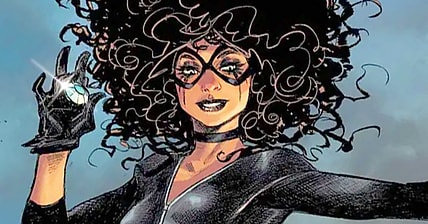 The Black Cat of Earth-6160 makes her debut on Marco Checchetto's cover to Ultimate Spider-Man Vol. 3 #11 (2024), Marvel Comics