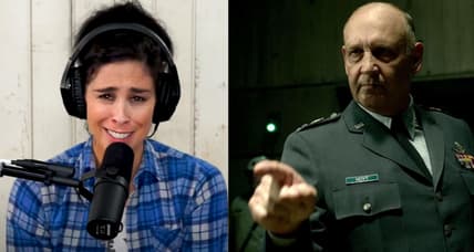 Nick Searcy and Sarah Silverman