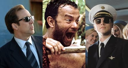 Split image of Lord of War, Cast Away and Catch Me If You Can