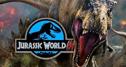 Jurassic World-Dominion Logo and T-Rex