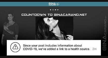 Instagram Begins Automatically Labeling Gina Carano Content With Warning Regarding COVID-19