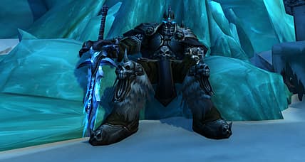 Lich King Arthas (Michael McConnohie) oversees frozen kingdom in World of Warcraft Classic (2019)