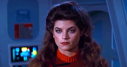 Portrait of Lieutenant Saavik, portrayed by Kirstie Alley in Star Trek II: The Wrath of Khan