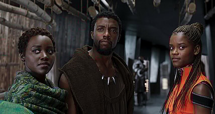 Black Panther, Shuri, and Nakia