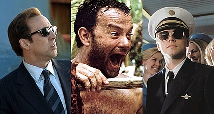 Split image of Lord of War, Cast Away and Catch Me If You Can