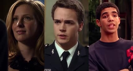 Split image of Holly, Sean and Jimmy from Degrassi: The Next Generation