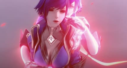 Violet's mind is assaulted by illusions of herself prior to acquiring her Demonic Morphed skin via Arena of Valor (2016), Level Infinite, Garena