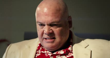 Wilson Fisk (Vincent D'onofrio) hunts down Kate Bishop (Hailee Steinfeld) in Hawkeye Season 1 Episode 6 "So This Is Christmas?" (2021), Marvel Entertainment