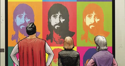 Artwork mocking Jesus Christ and Christianity.